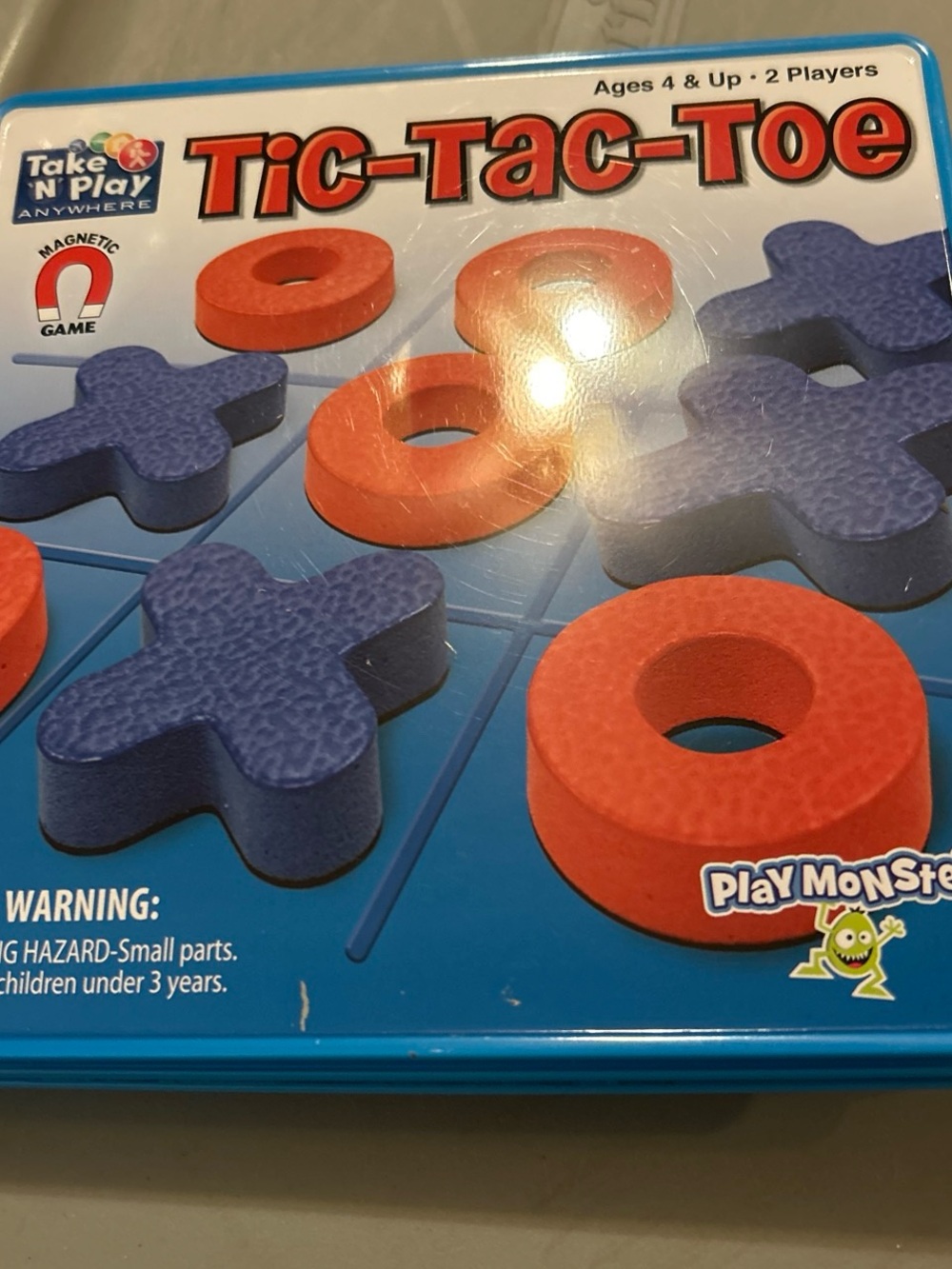 Take N Play Magnetic Tic-Tac-Toe Travel Game - Blue & Orange